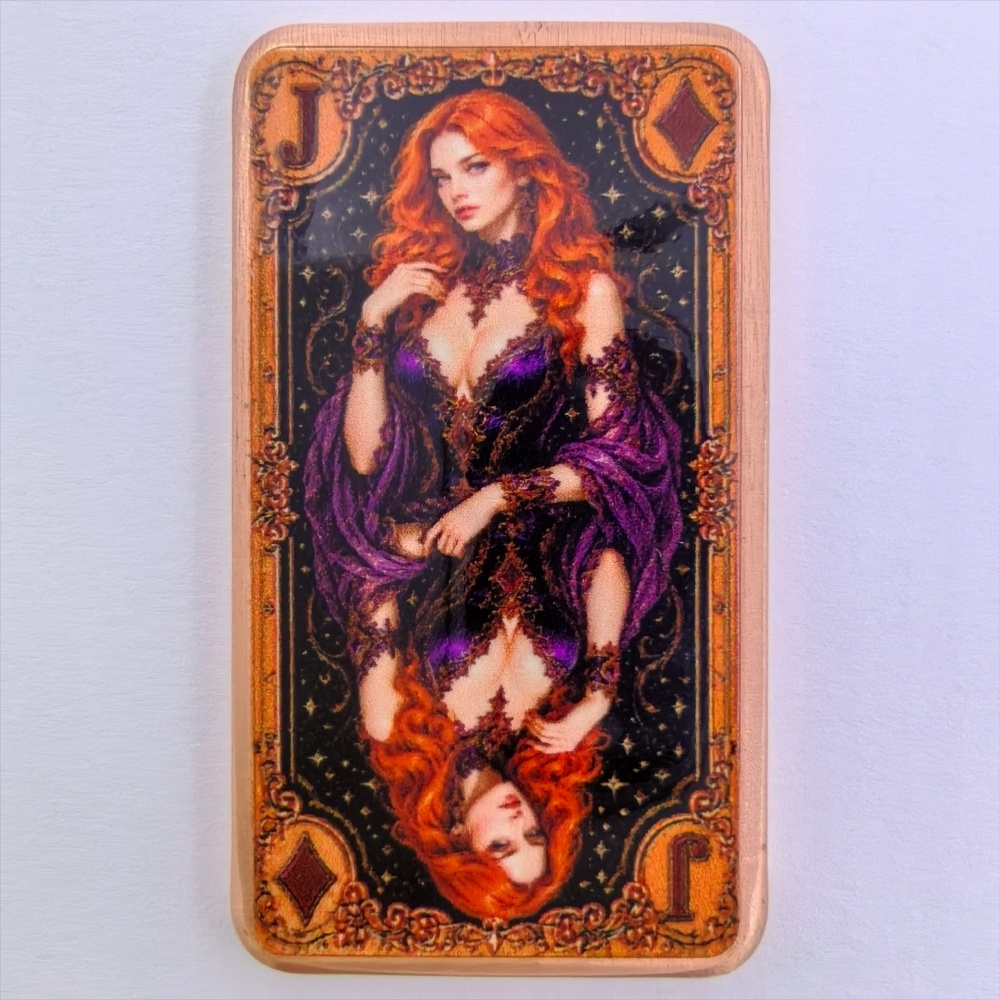Vintage Collectible Playing Cards - Barre de cuivre fine .999 de