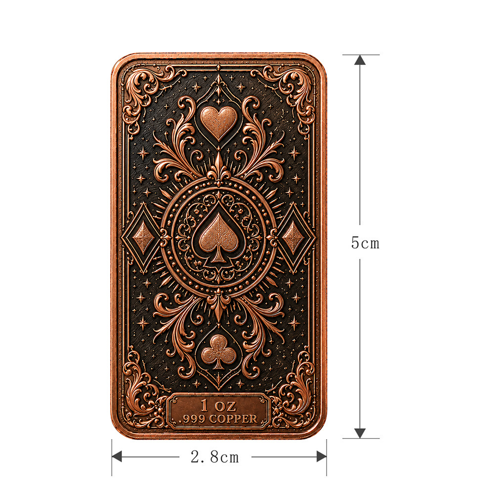 Barre de cuivre fine .999 de 1 - Vintage Collectible Playing Cards avis et prix